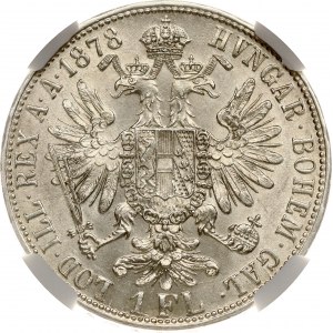 Austria 1 Florin 1878 NGC MS 62