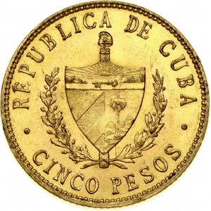 Cuba 5 Pesos José Martí 1916