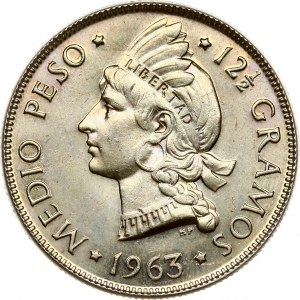 Dominican Republic ½ Peso 1963