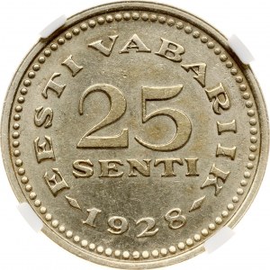 Estonia 25 Senti 1928 NGC MS 63