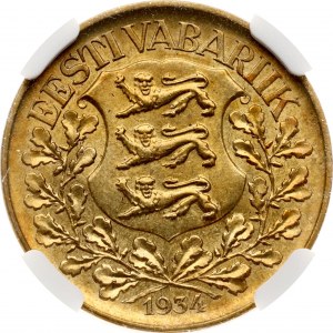 Estonia 1 Kroon 1934 NGC MS 64
