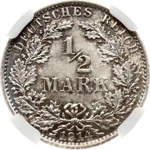 Germany ½ Mark 1914 A NGC MS 65