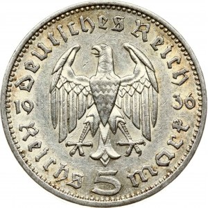Germany Third Reich 5 Reichsmark 1936 A Paul von Hindenburg