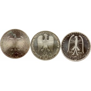 Germany Federal Republic 10 Mark 1989-1995 Lot of 3 coins