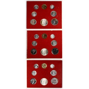 Italy Vatican City 1 - 500 Lire 1974-1976 Sets Lot of 24 coins