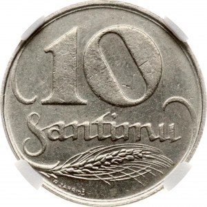 Latvia 10 Santimu 1922 NGC MS 63