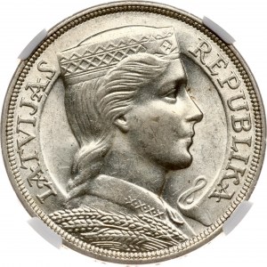 Lotyšsko 5 Lati 1931 NGC MS 62