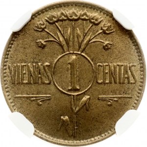 Lithuania 1 Centas 1925 NGC MS 63