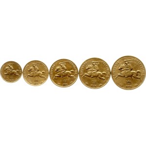 Lithuania 1 Centas - 50 Centu 1925 Lot of 5 coins