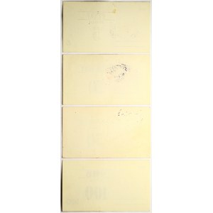Lithuanian factory money 5-100 Roubles 1991 Kaunas artificial fiber factor Set Lot of 4 pcs