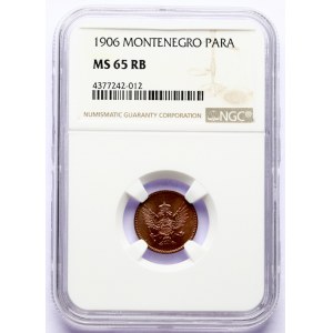 Montenegro 1 Para 1906 NGC MS 65 RB