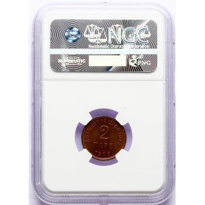 Montenegro 2 Pare 1906 NGC MS 64 RB