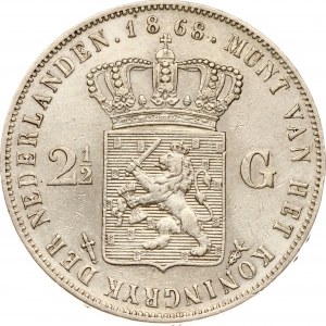 Netherlands 2½ Gulden 1868