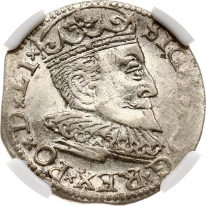 Poland Trojak 1596 Riga NGC AU 55