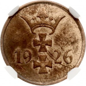 Poland 1 Pfennig 1926 Danzig NGC MS 62 RB