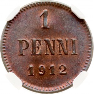 Russia For Finland 1 Penni 1912 NGC MS 64 BN