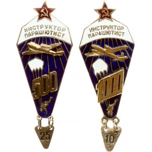 Russie USSR Insignes de poitrine de parachutistes Lot lourd 2 pcs