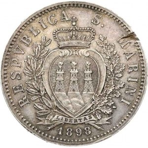 San Marino 5 Lire 1898R