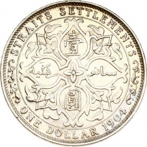 Straits Settlements Dollar 1904 B