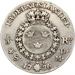Sweden ⅔ Riksdaler 1776 OL