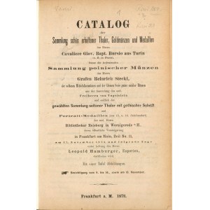 Stecki - katalog aukcji zbioru 1873 r.