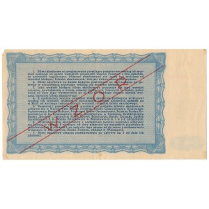 WZÓR Bilet Skarbowy Emisja IV, Seria I - 10.000 zł 1947