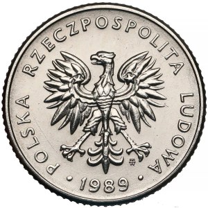 Próba NIKIEL 10 złotych 1989 - stempel zwykły