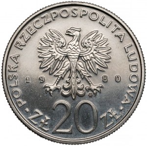 Próba NIKIEL 20 złotych 1980 XXII Olimpiada - biegacz