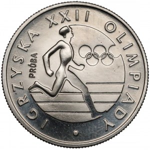 Próba NIKIEL 20 złotych 1980 XXII Olimpiada - biegacz