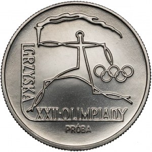 Próba NIKIEL 20 złotych 1980 XXII Olimpiada - znicz