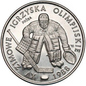 Próba NIKIEL 500 złotych 1987 Calgary 1988