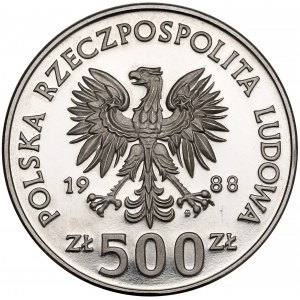 Próba NIKIEL 500 złotych 1988 MŚ w Piłce Nożnej Włochy