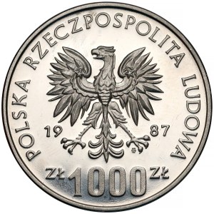 Próba NIKIEL 1.000 złotych 1987 Muzeum Śląskie Katowice