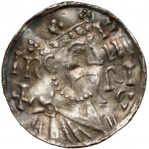 Niemcy, Bawaria-Ratyzbona, cesarz Henryk II (1002-24), Denar XI w. 