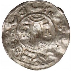 Czechy, Bolesław II (967-999), Denar Praga - ładny