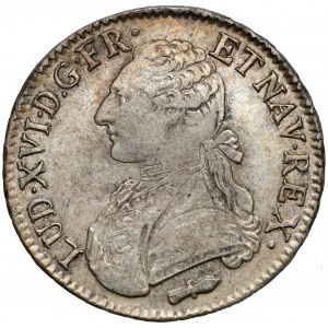 France, Louis XVI, Écu 1790-Q, Perpignan