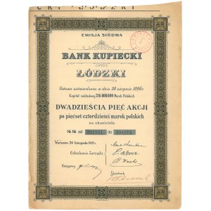 Bank Kupiecki Łódzki, Em.7, 25x 540 mkp 1922