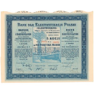 Bank dla Elektryfikacji Polski Elektrobank, Em.2, 5x 1.000 mkp 1923