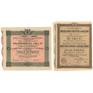 Bank dla Handlu i Przemysłu, Em.11, 20x 1.000 mk i Em.13, 10x 100 zł (2szt)