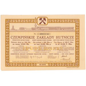 Czempińskie Zakłady Hutnicze w Poznaniu, Em.1, 10x 1.000 mk 1923
