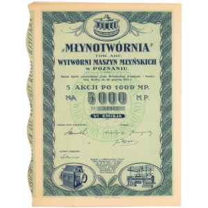 Młynotwórnia Tow. Akc. Wytwórni Maszyn Młyńskich, Em.6, 5x 1.000 mk