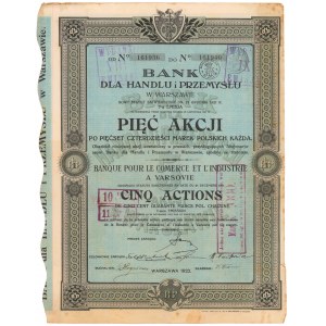 Bank dla Handlu i Przemysłu, Em.7, 5x 540 mkp 1922