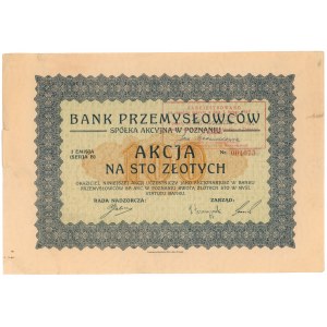 Bank Przemysłowców w Poznaniu, Em.1, 100 zł