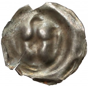 Brakteat guziczkowy (XIII-XIV w.) - Orzeł zwrócony w lewo