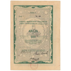 Fabryka Przetworów Owocowych Owoc, Em.C, Ser.I, 500 mk 1923