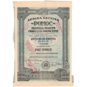 Fabryka Maszyn i Narzędzi Rolniczych Pomoc, Em.2, 5.000 mkp 1921