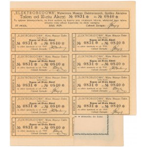 Wytwórnia Maszyn Elektrycznych Elektrobudowa, Em.3, 10x 100 zł 1929