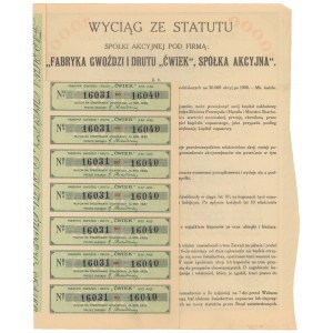 Fabryka Gwoździ i Drutu Ćwiek, 10x 1.000 mkp 1921