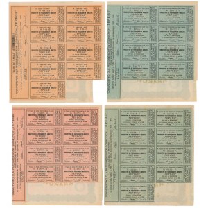 Tepege Tow. dla Przedsięb. Górniczych, komplet emisji 1923 r. (4szt)