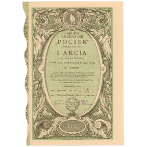 Zakłady Amunicyjne Pocisk, 25 zł 1927 - na okaziciela